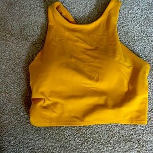 Athlete, cropped tank, Mustard, S